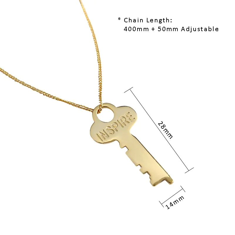 INSPIRE Letter Key 925 Sterling Silver Necklace - Image 5
