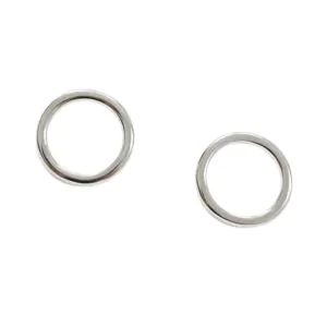 Hollow Circle Geometric 925 Sterling Silver Stud Earrings