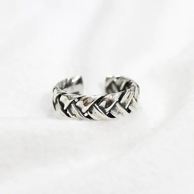Vintage Twist 925 Sterling Silver Adjustable Ring - Image 4
