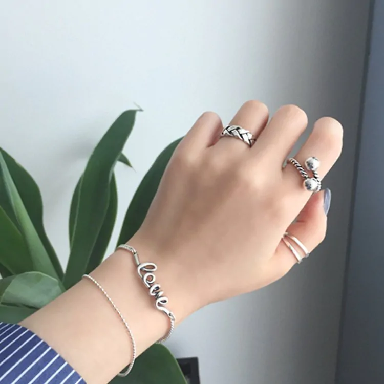 Vintage Twist 925 Sterling Silver Adjustable Ring - Image 2