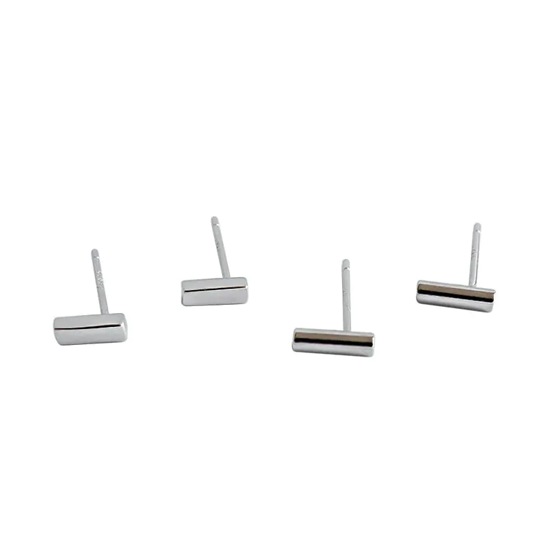 Mini Stick Column 925 Sterling Silver Stud Earrings