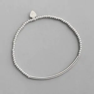 2mm Beads Tube 925 Sterling Silver Bracelet
