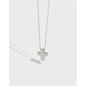 Mini Cross 925 Sterling Silver Necklace