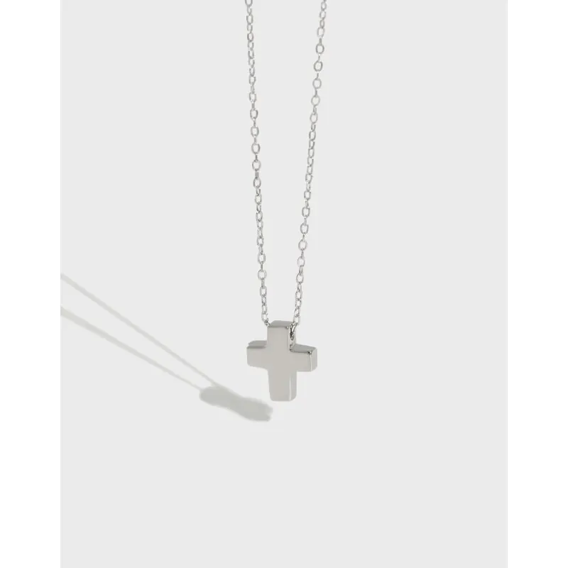 Mini Cross 925 Sterling Silver Necklace