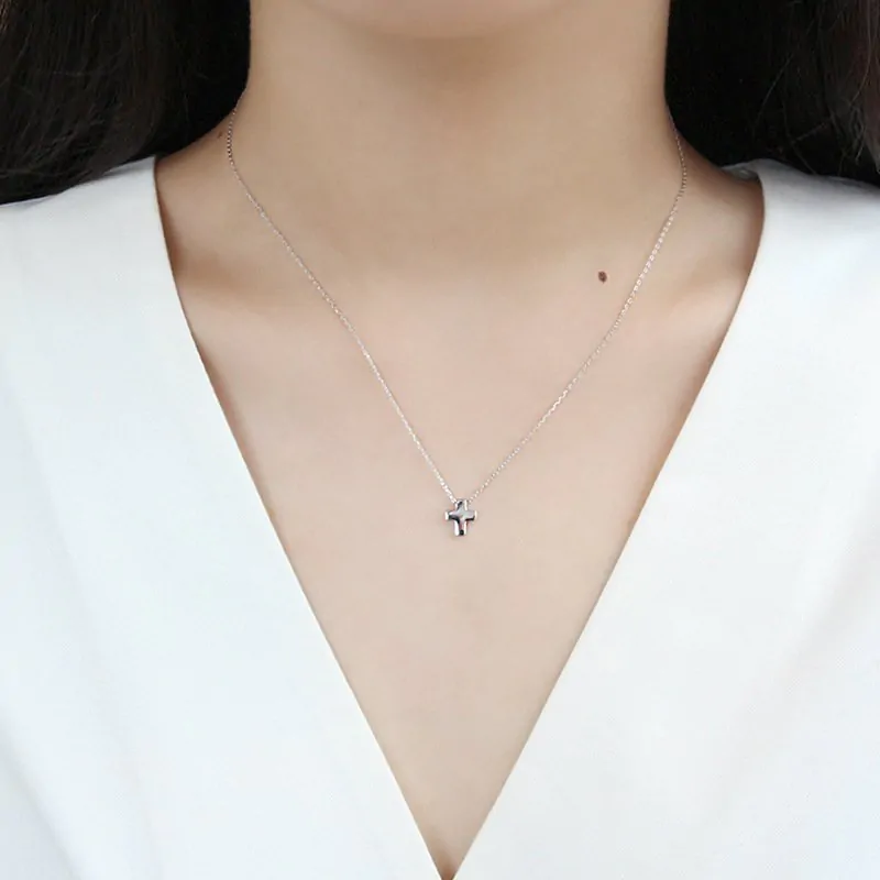 Mini Cross 925 Sterling Silver Necklace - Image 3