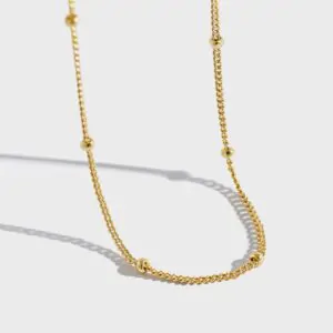 Mini Beads 925 Sterling Silver Choker Necklace