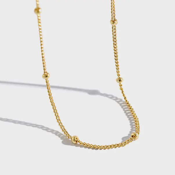 Mini Beads 925 Sterling Silver Choker Necklace