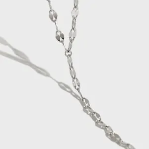 Hollow Chain Y Shape 925 Sterling Silver Necklace