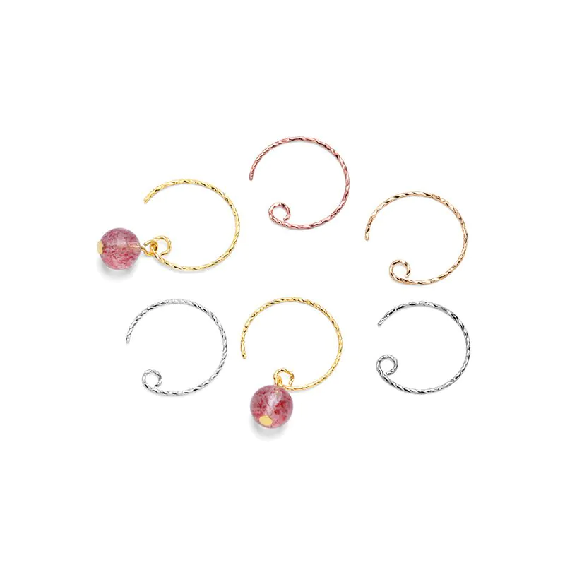 Twisted Circle 925 Sterling Silver Earring Hooks - Image 5