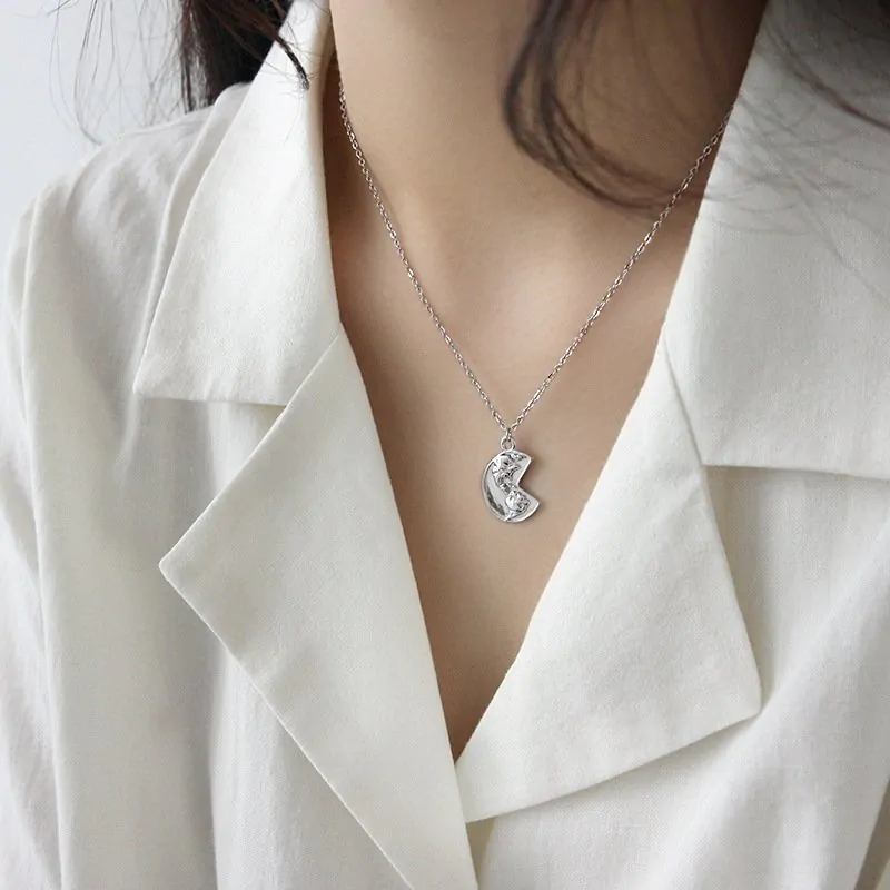 Irregular Gluttonous Beans 925 Sterling Silver Necklace - Image 3