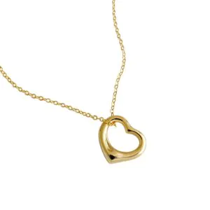Hollow Heart Girl 925 Sterling Silver Necklace