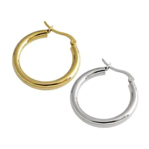 Geometric Round Circle 925 Sterling Silver Huggie Hoop Earrings