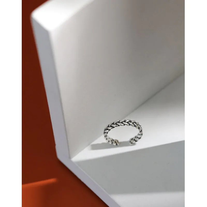 Vintage Twist 925 Sterling Silver Adjustable Ring - Image 2