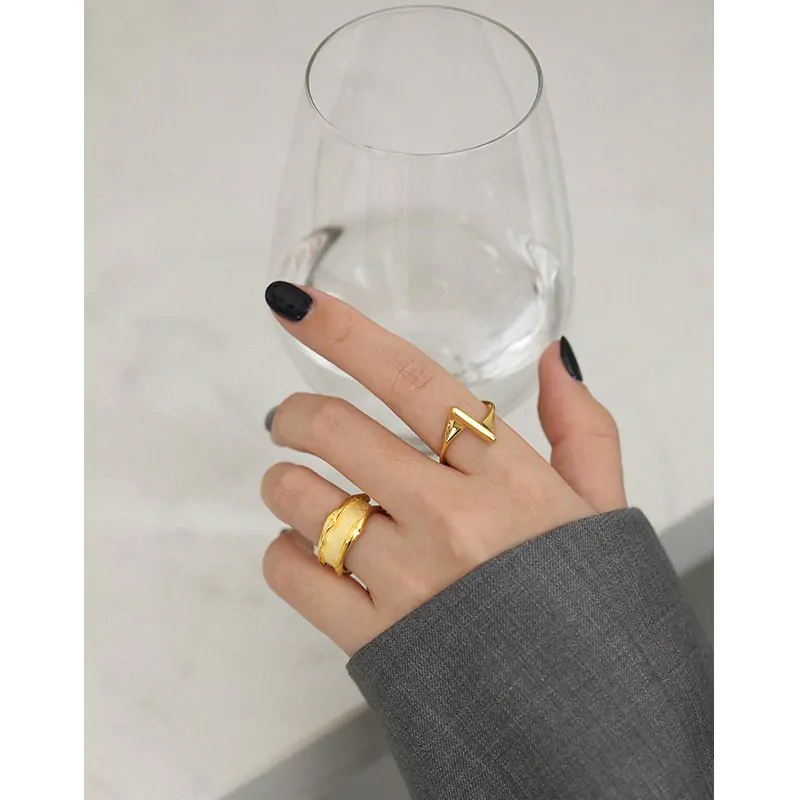 Wide Wave 925 Sterling Silver Adjustable Ring - Image 3