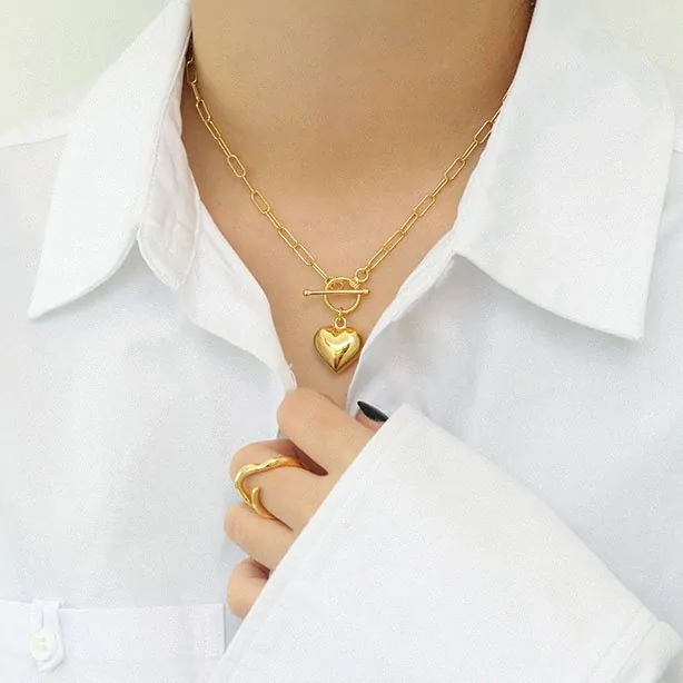 Love Heart OT 925 Sterling Silver Necklace - Image 3