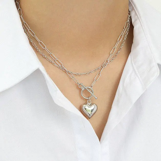 Love Heart OT 925 Sterling Silver Necklace - Image 4