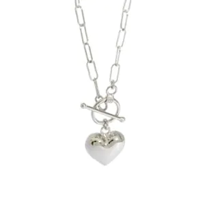 Love Heart OT 925 Sterling Silver Necklace