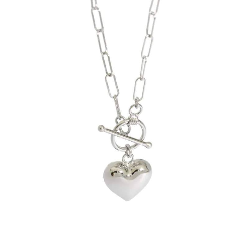 Love Heart OT 925 Sterling Silver Necklace