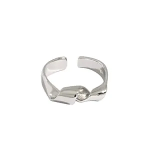 Twisted 925 Sterling Silver Adjustable Ring