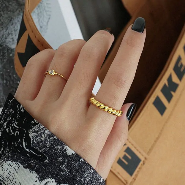 Classic Twisted 925 Sterling Silver Adjustable Ring - Image 3