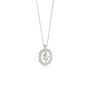 Tulips Flower 925 Sterling Silver Necklace