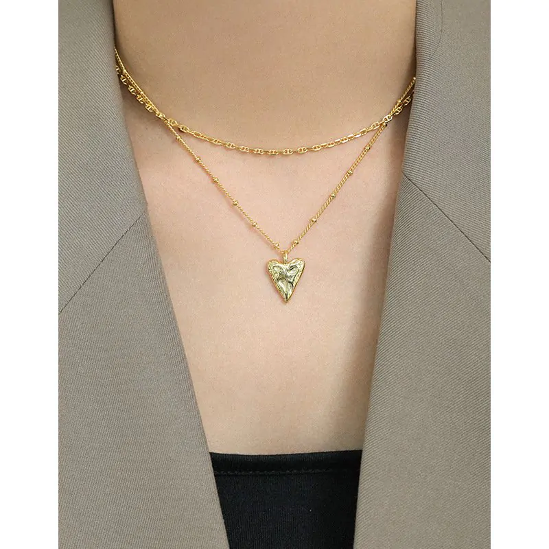 Irregular Love Heart 925 Sterling Silver Necklace - Image 4