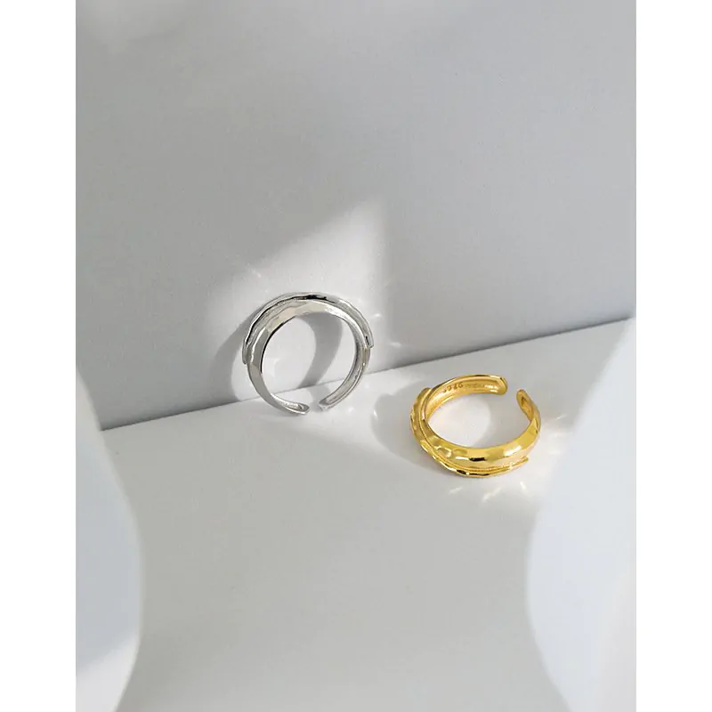 Double Layers Cross 925 Sterling Silver Adjustable Ring - Image 2