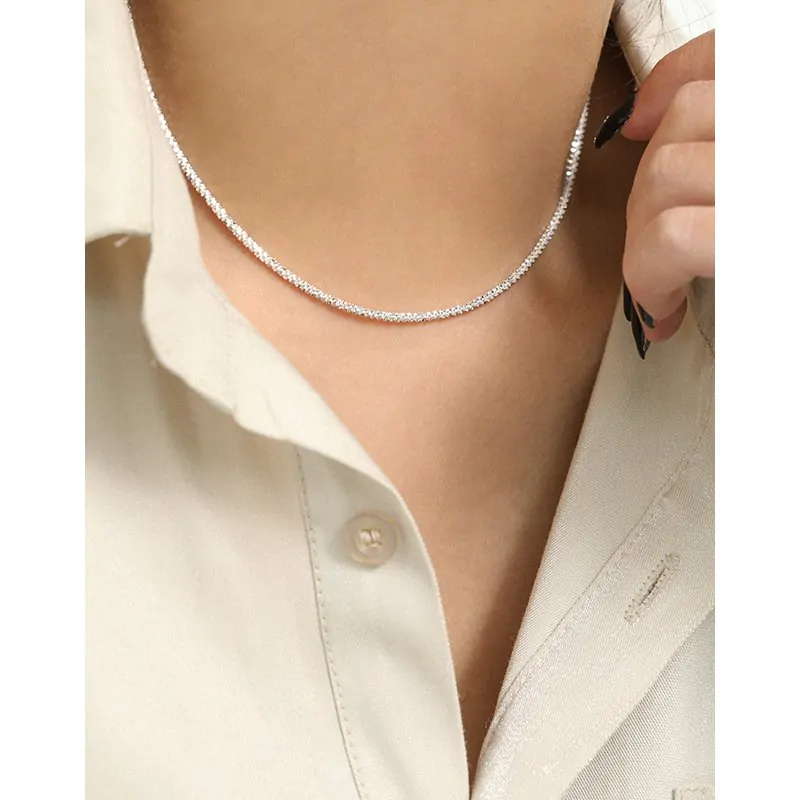 Shining Babysbreath Chain 925 Sterling Silver Necklace - Image 4