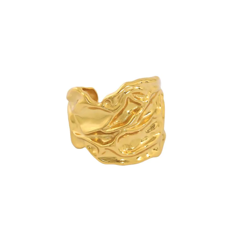 Wrinkle Wide 925 Sterling Silver Adjustable Ring