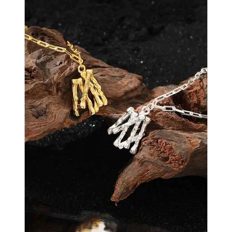 Irregular Branches 925 Sterling Silver Necklace - Image 4