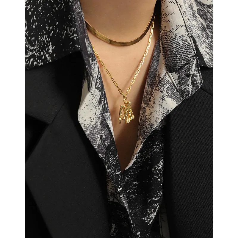 Irregular Branches 925 Sterling Silver Necklace - Image 2