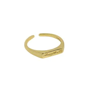 Tulips Flower Geometric 925 Sterling Silver Adjustable Ring