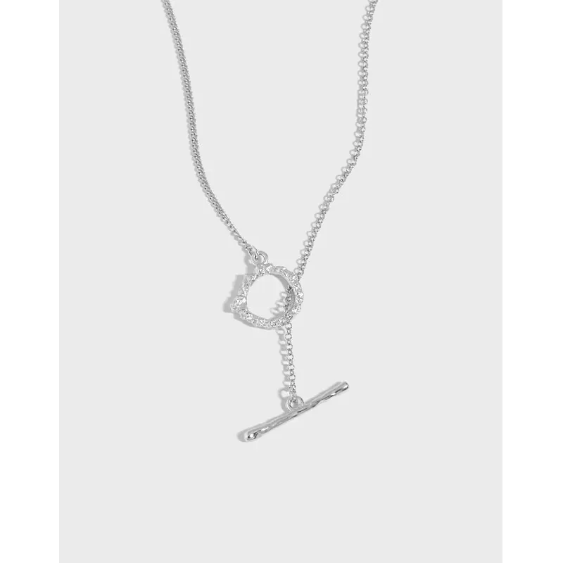 Irregular OT Shape 925 Sterling Silver Necklace - Image 5