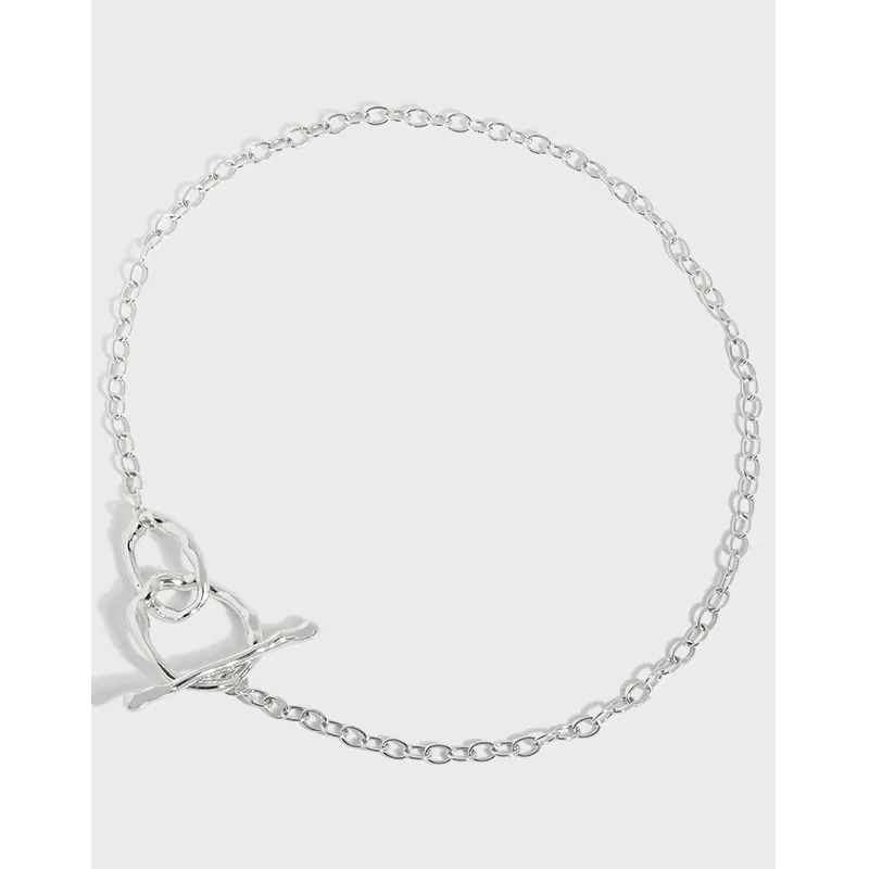 OT Hollow Chain 925 Sterling Silver Choker Necklace - Image 5