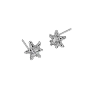 Mini CZ Starfish 925 Sterling Silver Stud Earrings