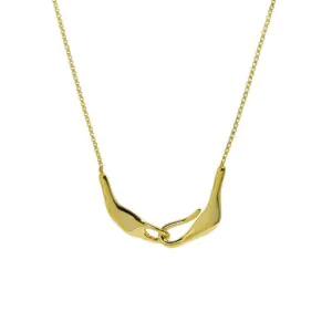 Irregular Hand In han 925 Sterling Silver Necklace