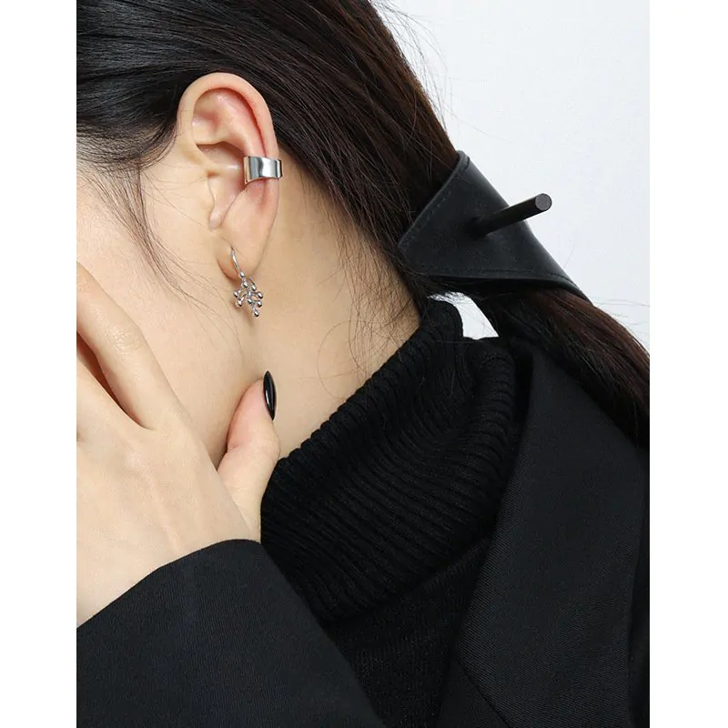 Elegant Irregular Flowers 925 Sterling Silver Dangling Earrings - Image 3