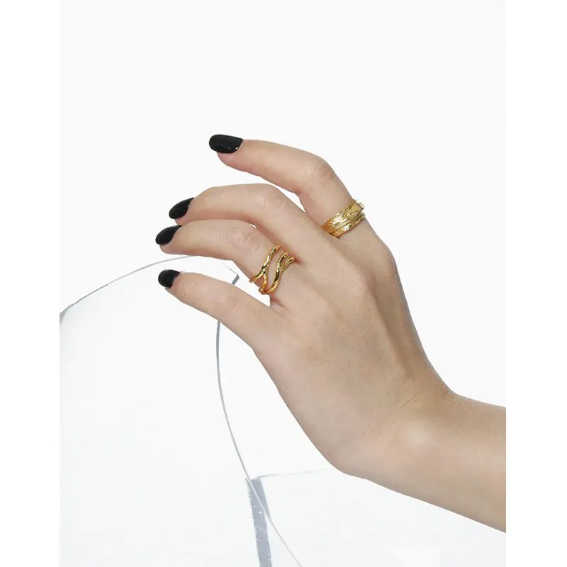 Triple Layers Wide 925 Sterling Silver Adjustable Ring - Image 3