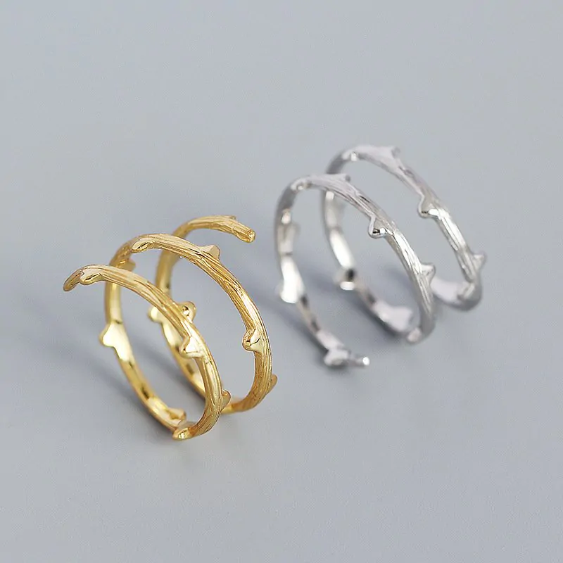Triple Layers Branch 925 Sterling Silver Adjustable Ring - Image 2