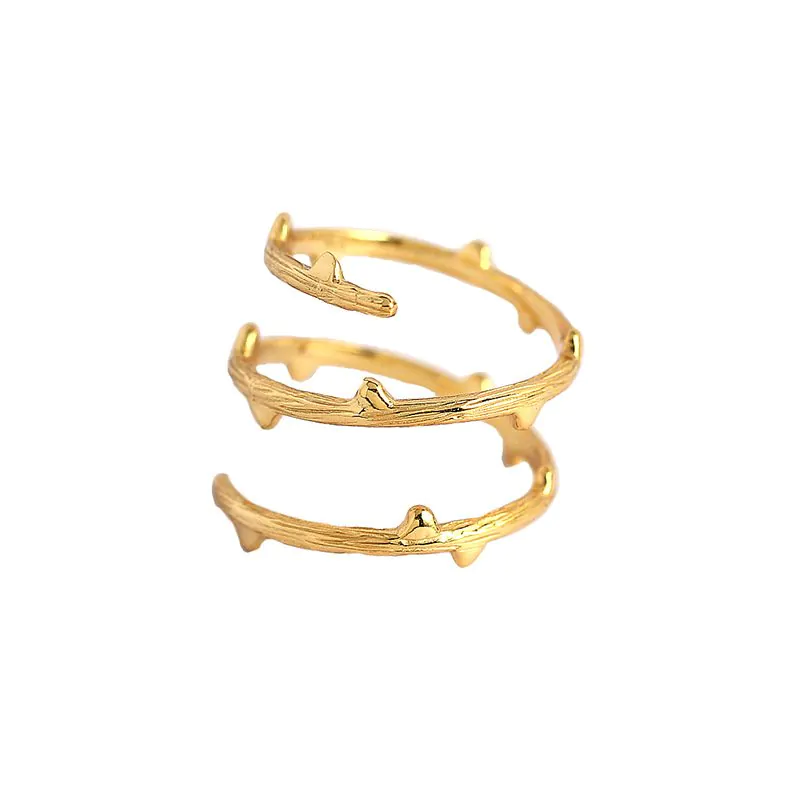 Triple Layers Branch 925 Sterling Silver Adjustable Ring