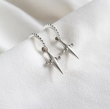 Cross 925 Sterling Silver Dangling Earrings - Image 3