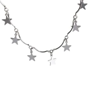 Mini Star Solid 925 Sterling Silver Clavicle Necklace