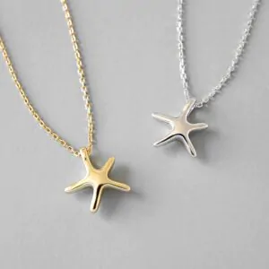 Starfish Five Stars 925 Sterling Silver Necklace