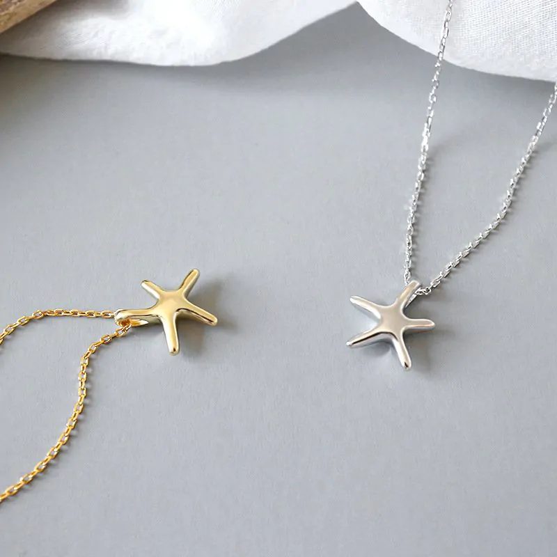 Starfish Five Stars 925 Sterling Silver Necklace - Image 3