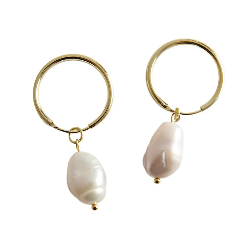 Natural Pearl 925 Sterling Silver Dangling Earrings