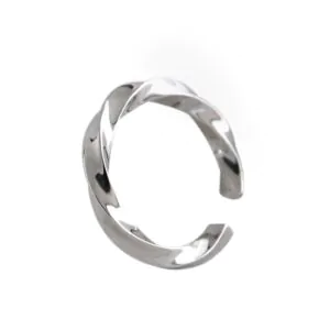 Twisted 925 Sterling Silver Adjustable Ring