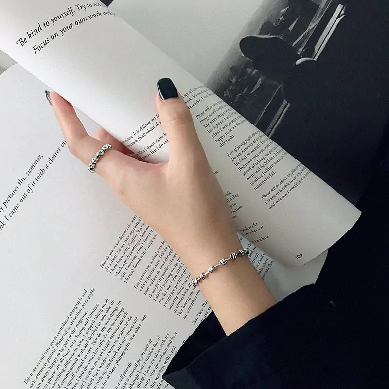 Honey Moon Lover Beads 925 Sterling Silver Bracelet - Image 3