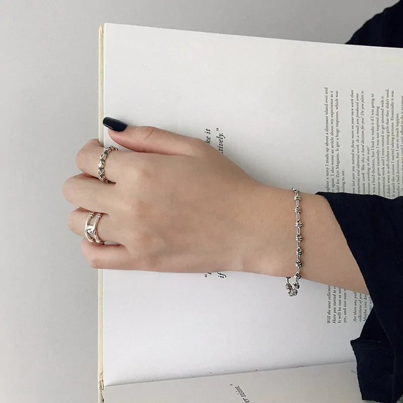 Honey Moon Lover Beads 925 Sterling Silver Bracelet - Image 4