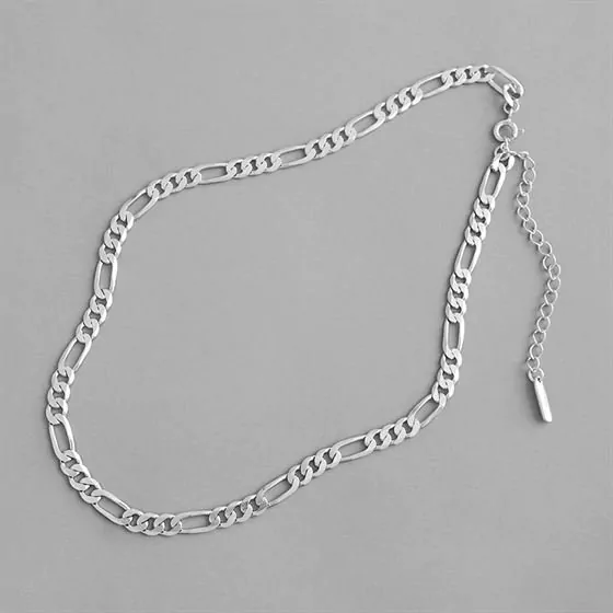 Hollow Chain Choker 925 Sterling Silver Necklace - Image 2