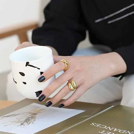 Geometric Hollow Cross 925 Sterling Silver Adjustable Ring - Image 3